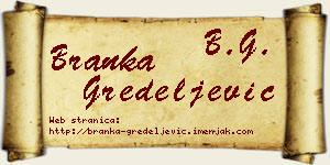Branka Gredeljević vizit kartica